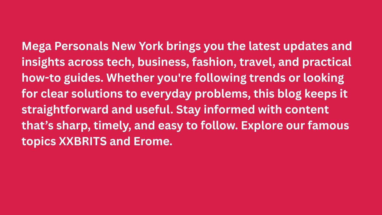 What is Megapersonals? Meet People Online