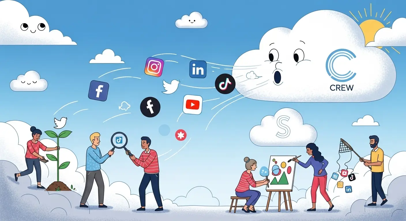 Key Features of Crew CloudySocial com