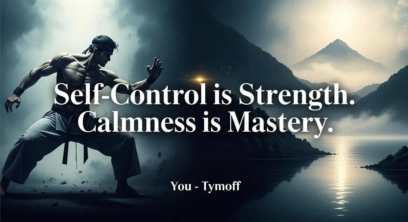 Self-Control is Strength. Calmness is Mastery. You - Tymoff