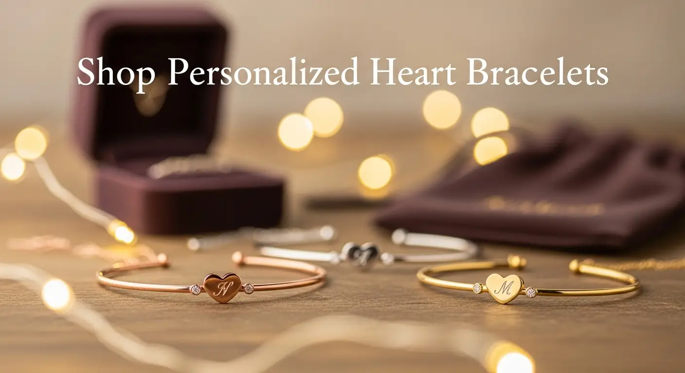 Shop Personalized Heart Bracelets